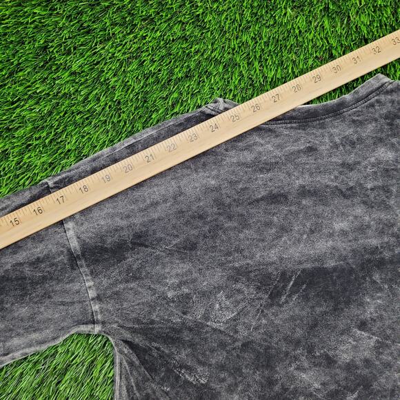 Guns-N-Roses Crop-Top Shirt Women XS/S 19x17 Baggy Acid-Wash - Picture 4 of 11